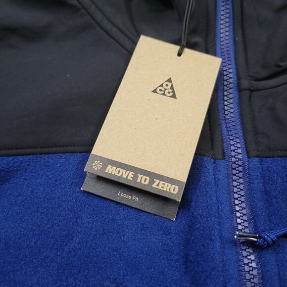 Nike ACG Wolf Tree Plus Mid Layer Hooded Jacket Medium Loose Fit HJ2458-010 - Picture 5 of 13